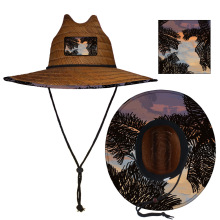 Custom Lifeguard Straw Hat Men Logo