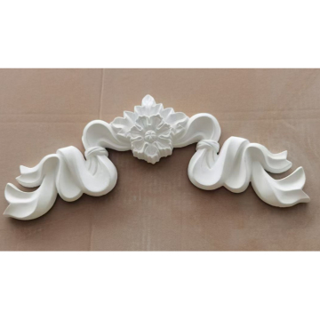 PU Onlay Flower Door Top Decoration Moulding Accessory