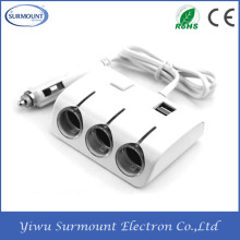 Car Cigarette Lighter Triple Sockets Car Cigarette Lighter Dual USB Triple Socket