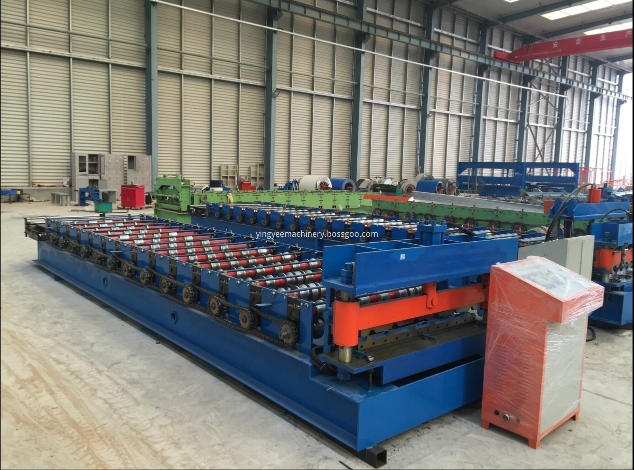 IBR trapezoid roof sheet roll forming machine