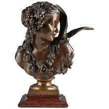 High Quality Casting Bronze Female Aphrodite Bust Statue