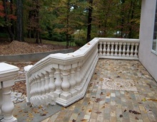 outdoor granite stair railing baluster