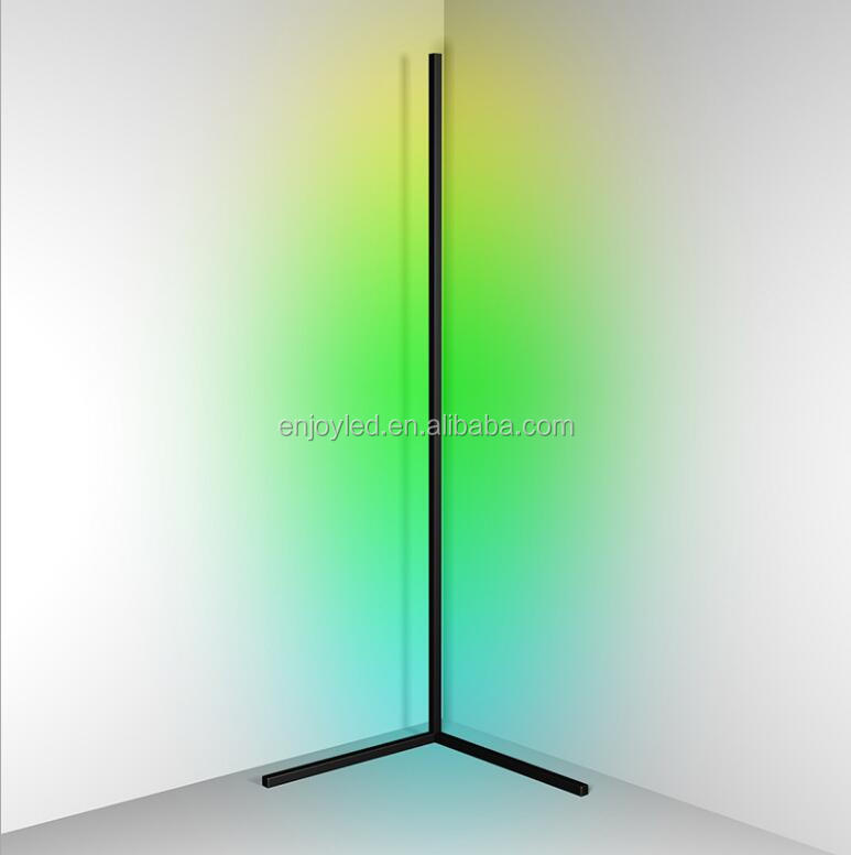 Modern RGB LED Corner Floor Lamp Indoor Decoration Simple Lamp Bedroom Living Room Colorful Minimalist Standing Lamp Lighting