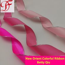 New Design 38mm Gold/Silver Edged Satin Ribbon Bow