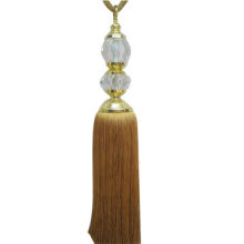 Fancy crystal golden curtain tassels in curtain accessory
