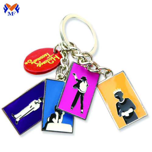 Wholesale custom metal enamel keychains key ring