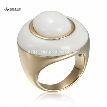 Stainless Steel Men's Gemstone Gold Wedding White Stone Rings Wholesale