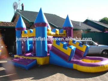 jumping castle with slide and pool for small kids fun play