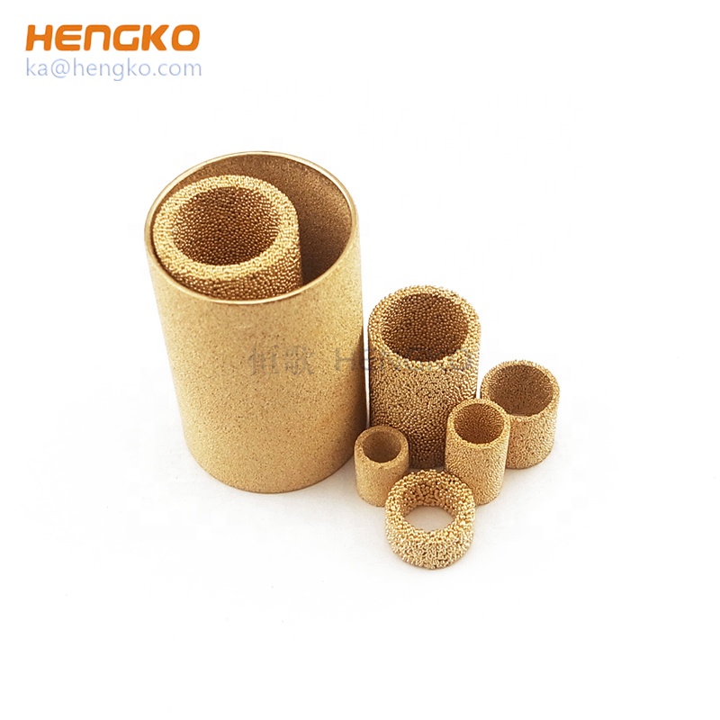 Sintered porous 316 stainless steel bronze metal powder uniaxial cartridges - Double-open structure for larger filtering surface