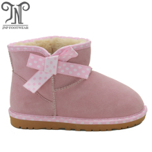 Girls Pink Lace Up Ankle Boots