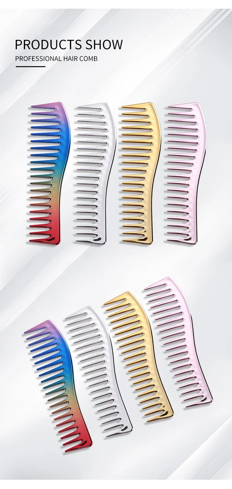 2021 High Quality Professional Rainbow Hair Comb Factory Price Wholesale