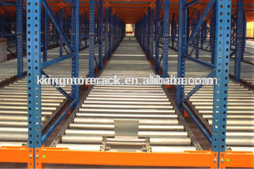 Interroll gravity pallet rack