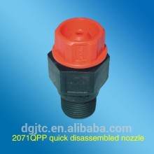Fast release plastic PCB spray nozzle for cleaning