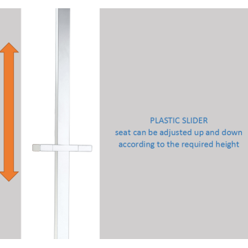 Flat Square Whit Arc Dusch Rail