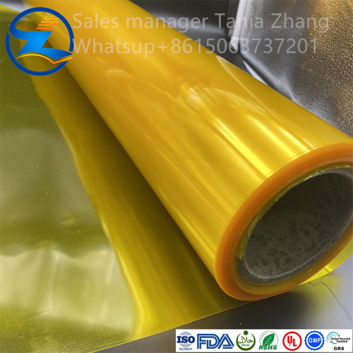 High quality yellow PVC translucent film