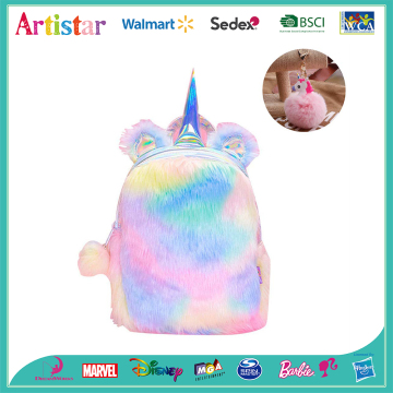 Unicorn plush colorful backpack