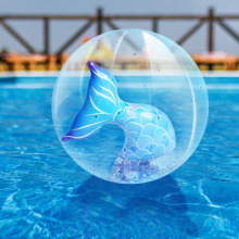 3D sjöjungfru strandbollar Uppblåsbara poolleksaker