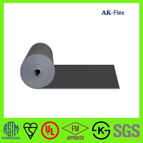 Flexible elastomeric thermal rubber foam insulation material sheets