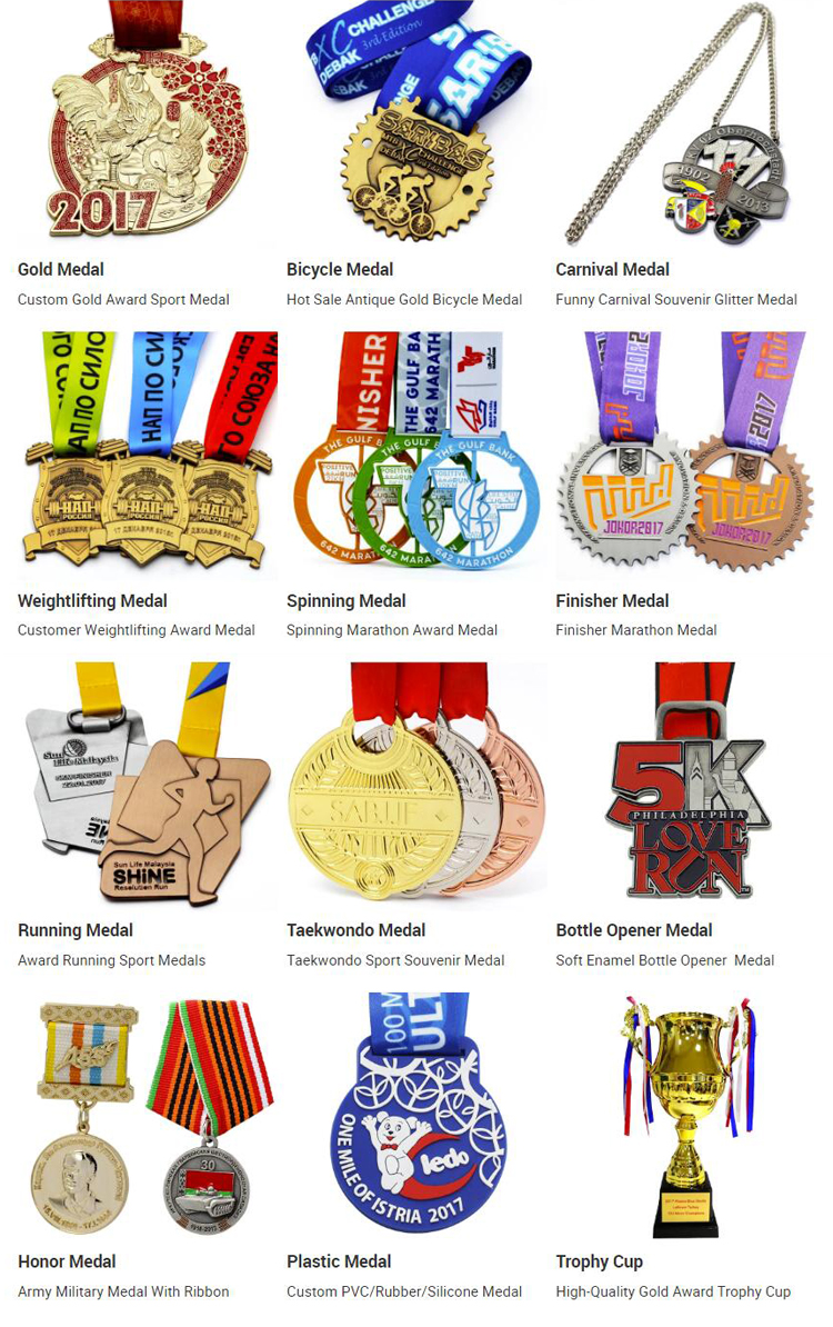 Customized Swimming Cross Country Athletics Metal Sports Medals