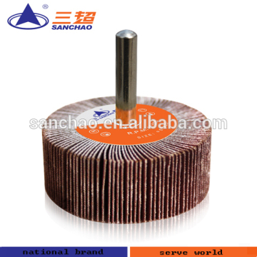 abrasive flap wheel with shaft / flap wheels with flange