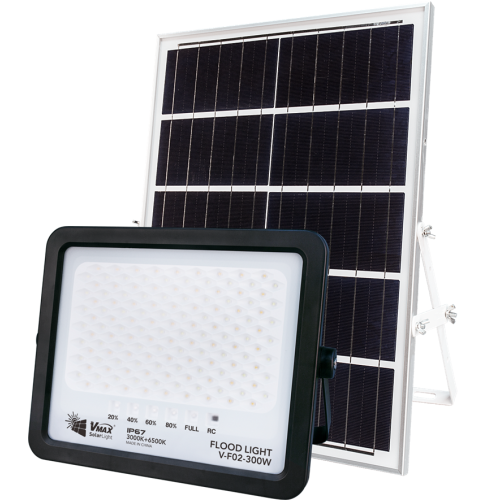 solar powered exterior flood light