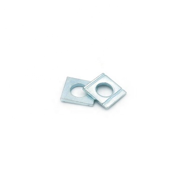 Blue white zinc square washers