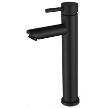 Black Tall Single Handle Stainless Steel Bathroom Faucet
