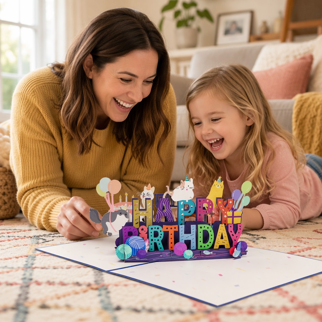 Wyskakująca kartka urodzinowa 3D 3D birthday pop up card