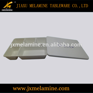 10" devide melamine sections plate with cover