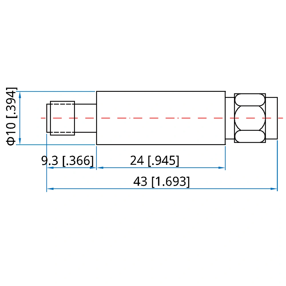 DC-26GHz 2W SMA Male-SMA Female RF Attenuator