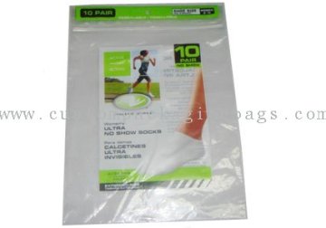 Custom Packaging Bags Printed Ziplock Poly Packaging Bag Of Scoks