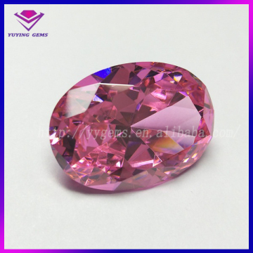 Artificial Cubic Zirconia Diamond Oval Pink CZ Gemstone