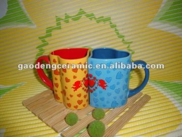 heart shape ceramic coffee cup