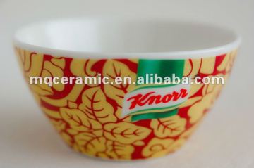 Porcelain bowl with decal