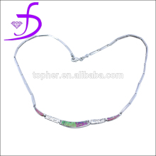 Unique pattern ethiopian opal necklace, Pink opal stone fashion designer necklace