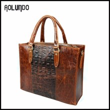 Crocodile Grain Original Leather Bag for Men