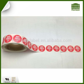 Supermarket Price Labels,Shelf Price adhesive label,Printed Price labels