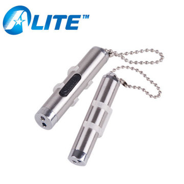 2-in-1LED Aluminum Laser Pointer Keychain with White Light