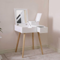 Bedroom White Drawers Dressing Table Desk Flip-up Mirror