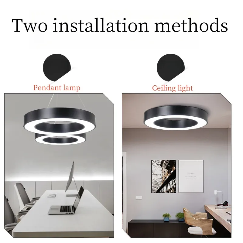 Sleek Modern LED Ring Pendant Light for Elegant Offices