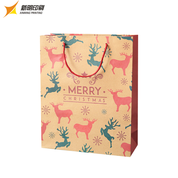 manufacture custom Hot sales brown paper eco bags gift and luxury orange bag
