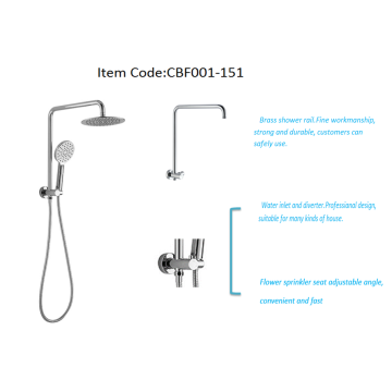 Ensemble de colonnes de douche courtes en laiton chromé