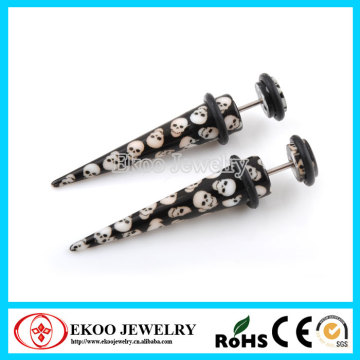 Acrylic Skull Imprint Fake Plug Fake Ear Taper