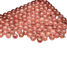 Wholesale Natural Strawberry Pink Crystal Beads 5% Discount for DIY Earrings