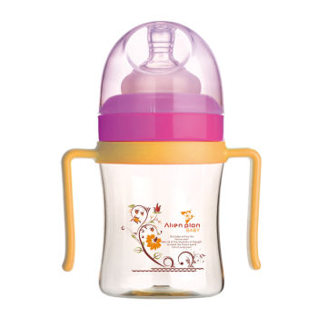 180ml wide neck PES feeding bottle with handle