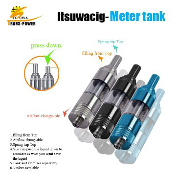 Itsuwa updated e-cigarette vaporizer meter-tank atomizer 1981-TS