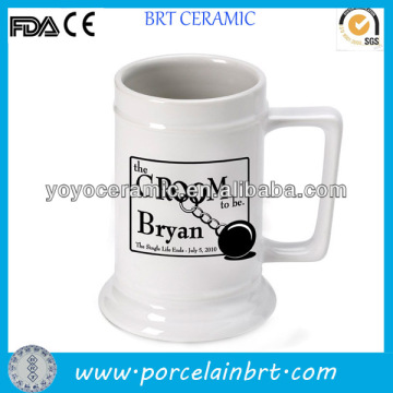 white porcelain custom engraved beer mugs for promotions