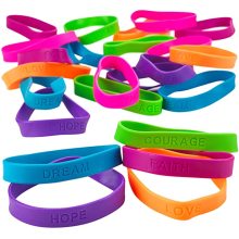 Benutzerdefinierte Gummi -Armbänder mit Sprüchendurchmesser Armband