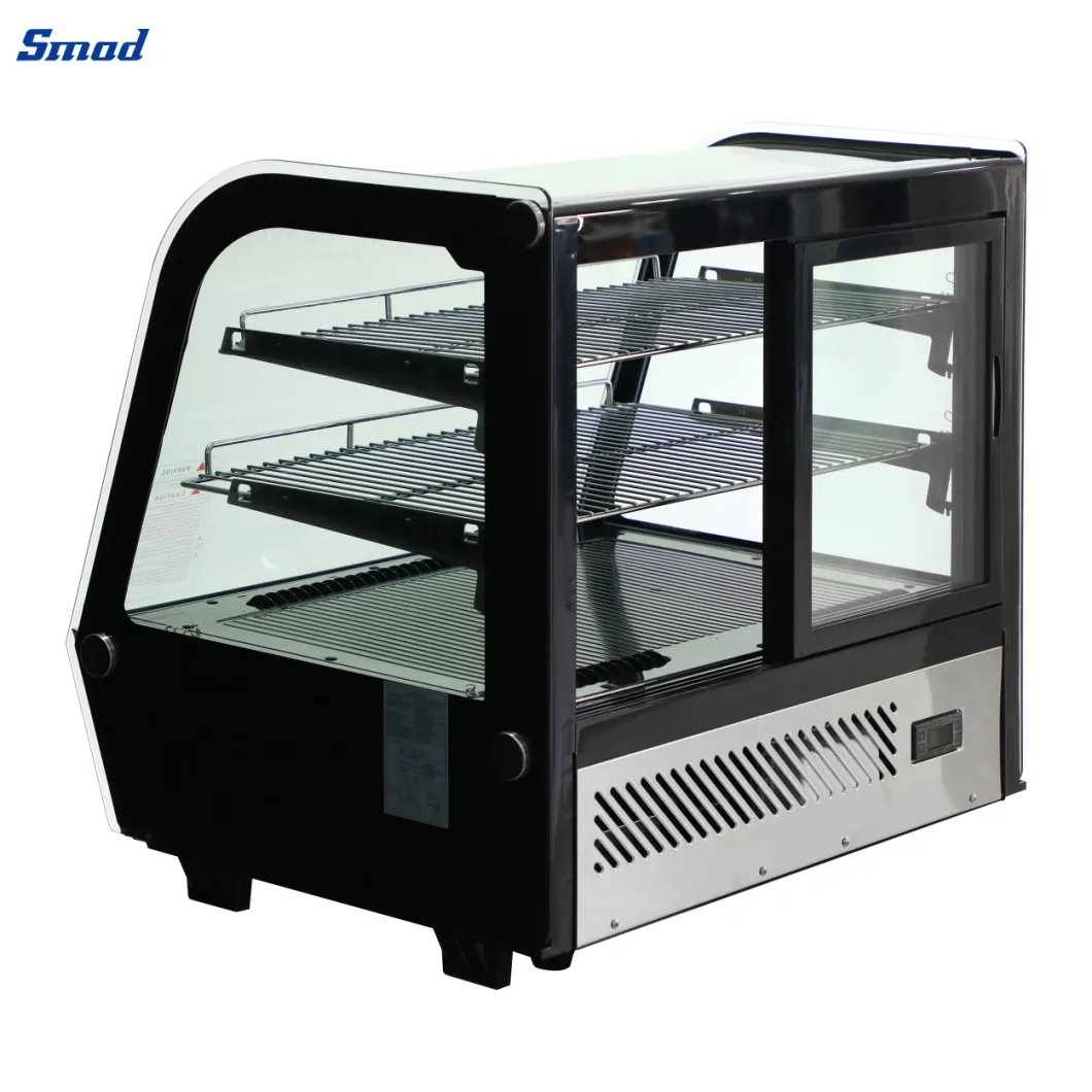 Countertop Displays Front Curved Glass Door Cake Refrigerator Showcase