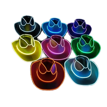 DIY Christmas Glow Cowboy Hat - Halloween Glow Adjustable Party Hat